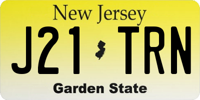 NJ license plate J21TRN
