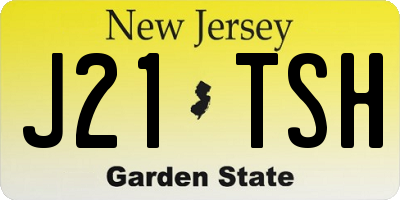 NJ license plate J21TSH