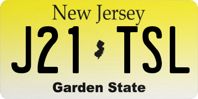 NJ license plate J21TSL
