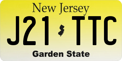 NJ license plate J21TTC