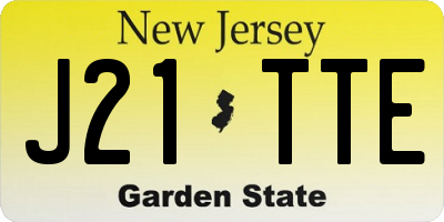NJ license plate J21TTE