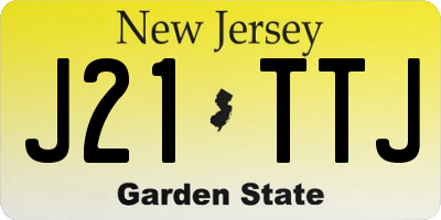 NJ license plate J21TTJ