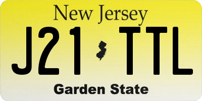 NJ license plate J21TTL