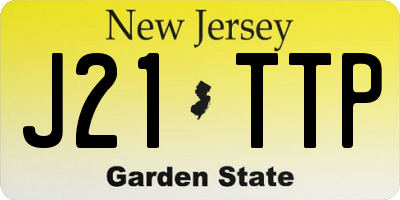 NJ license plate J21TTP