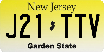 NJ license plate J21TTV