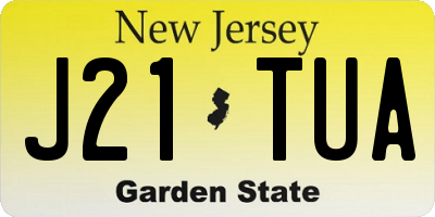 NJ license plate J21TUA