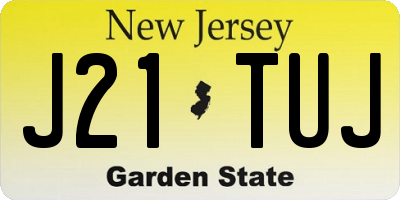 NJ license plate J21TUJ