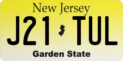 NJ license plate J21TUL