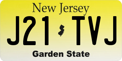 NJ license plate J21TVJ