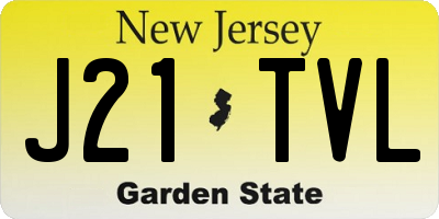 NJ license plate J21TVL