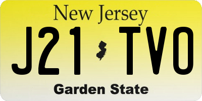 NJ license plate J21TVO