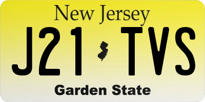 NJ license plate J21TVS
