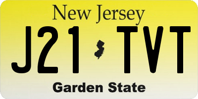 NJ license plate J21TVT