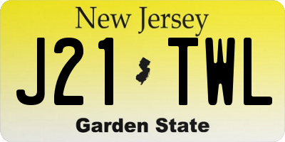 NJ license plate J21TWL