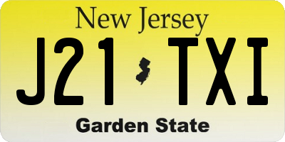 NJ license plate J21TXI