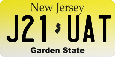 NJ license plate J21UAT