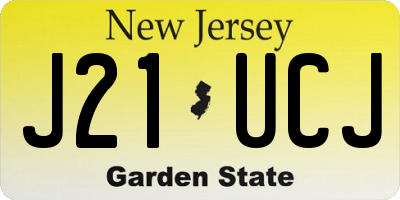 NJ license plate J21UCJ