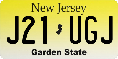 NJ license plate J21UGJ