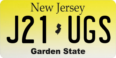NJ license plate J21UGS