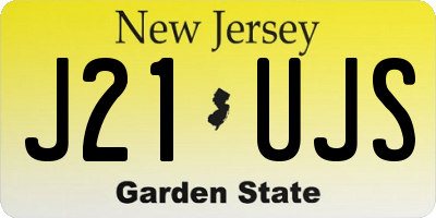NJ license plate J21UJS