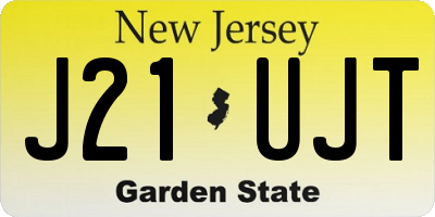 NJ license plate J21UJT