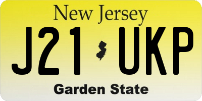 NJ license plate J21UKP