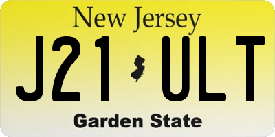NJ license plate J21ULT