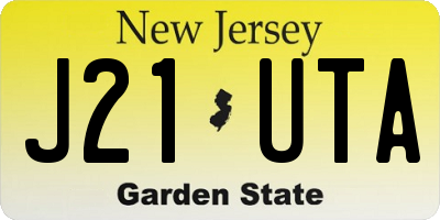 NJ license plate J21UTA