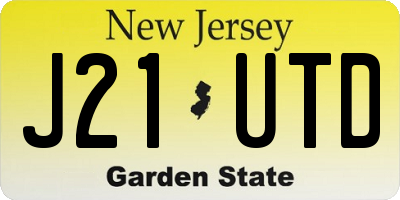 NJ license plate J21UTD