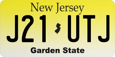NJ license plate J21UTJ