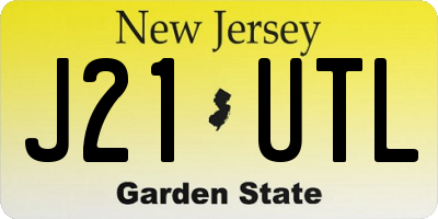 NJ license plate J21UTL