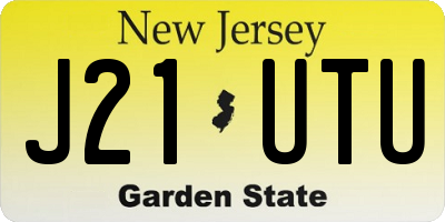 NJ license plate J21UTU