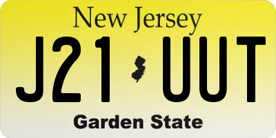 NJ license plate J21UUT
