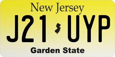 NJ license plate J21UYP