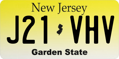 NJ license plate J21VHV
