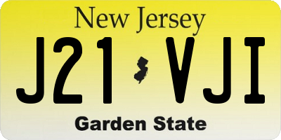NJ license plate J21VJI