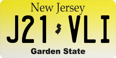 NJ license plate J21VLI