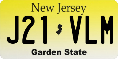 NJ license plate J21VLM