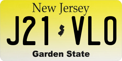 NJ license plate J21VLO