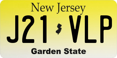 NJ license plate J21VLP