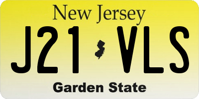 NJ license plate J21VLS