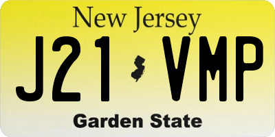 NJ license plate J21VMP