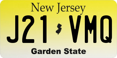 NJ license plate J21VMQ