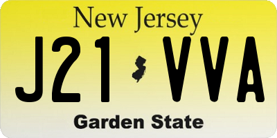 NJ license plate J21VVA