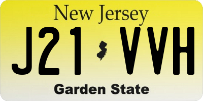 NJ license plate J21VVH