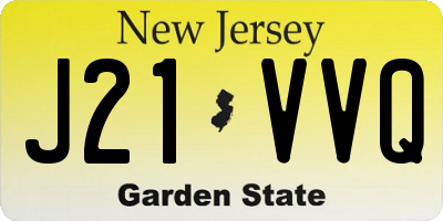 NJ license plate J21VVQ