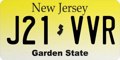 NJ license plate J21VVR