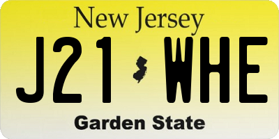 NJ license plate J21WHE