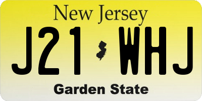 NJ license plate J21WHJ