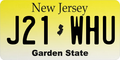 NJ license plate J21WHU